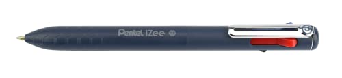 Pentel BXC470-DC iZee - Bolígrafo de 4 colores (negro/rojo/azul/verde) con pulsadores laterales en color de escritura, 0,5 mm de grosor de trazo, rellenable, 1 unidad