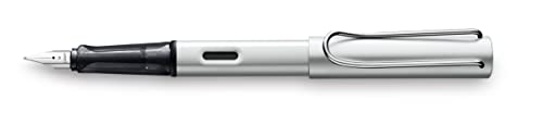 Lamy AL-star 025 - Pluma estilográfica de aluminio en color plateado claro con mango transparente y resorte de acero, grosor de la pluma EF, 1 unidad (1 unidad)