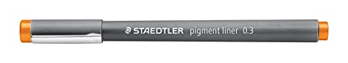 Staedtler 308 03-7. Rotuladores Fineliner Pigment Liner. 10 marcadores permanentes de color marrón claro y 0,3 mm de ancho.