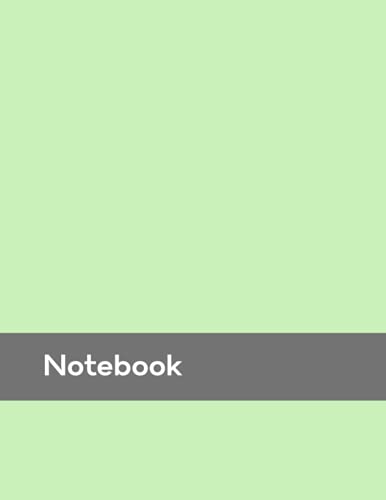 Pastel green cover notebook: College ruled notebook 8.5 x 11