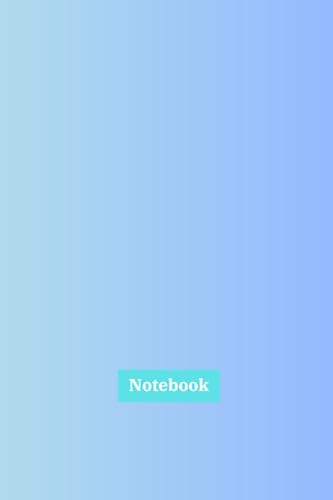 Pastel Green to Blue Notebook: Blank Lined Notebook/Journal 6