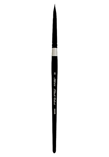Silver Brush Limited 3000S8 Black Velvet - Pincel Redondo para Acuarela - Mango Corto - #8