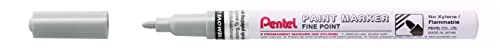 Pentel MSP10 Paint Marker - Marcador de pintura permanente de punta fina de 2,9 mm, color gris, 6 unidades