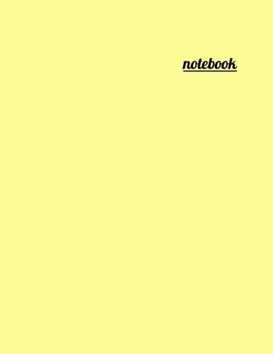 Pastel Yellow Notebook
