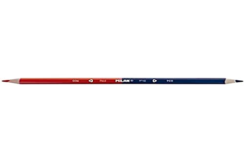 Milan BWM10294 - Blíster con 2 lápices bicolores, color azul y rojo