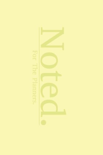 Noted. The Pastel Series - 365 Day Planner With 10 Additional Blank Note Pages - Pastel Yellow