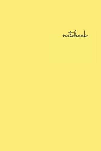 Minimalistic Notebook Journal Lined Pastel Yellow: 120 pages