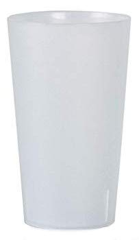 TELEVASO - 560 Unidades - Vaso 330 ml Reutilizable Extra Fuerte - Polipropileno (PP) Duro e irrompible - Color traslúcido Satinado - Vaso ecológico Libre de BPA, Cerveza, cubatas, Agua