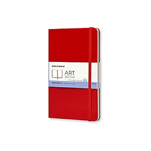 Moleskine S30345 - Cuaderno de bocetos (tamaño grande, tapa dura), color rojo