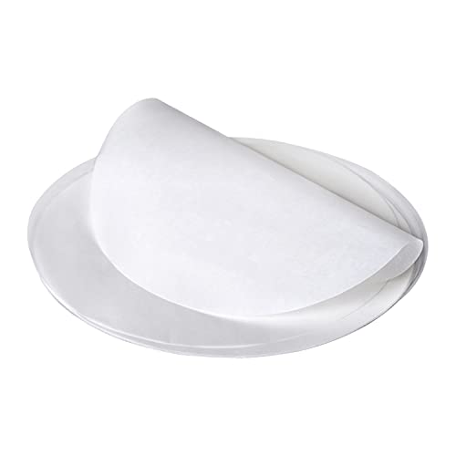 XHNFCU 150 Hojas 20 cm(8 Pulgada) Papel de Hornear Papel Antiadherente Horno Papel Redondo, para Hamburguesas, hornear pasteles, Sartén, Freidora De Aire(20 cm)