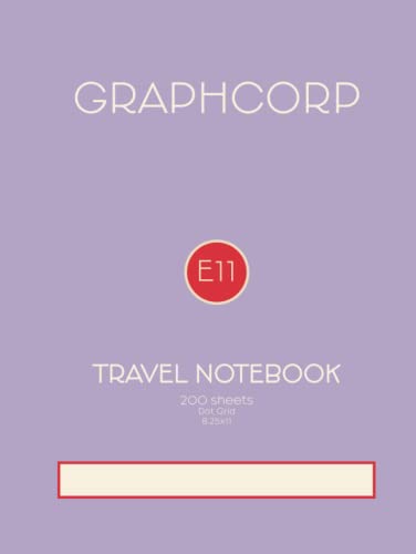 Graphcorp E11 Travel Notebook Lavender: 200 Page Travel Bullet Journal / Notebook / Diary / Sketchbook