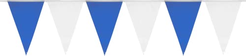 Heku 20 banderines, Resistente a la Intemperie, Color Azul/Blanco, 10 m (30731-18)