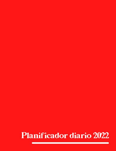 Planificador diaro 2022: Patrón rojo clásico. Agenda de un año. Formato largo. Una página por día, horarios de 6 am / 11 pm, lista de tareas pendientes, notas. Calendario.