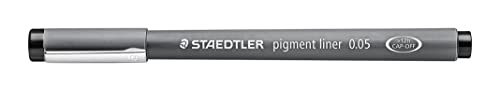 Staedtler Pigment Liner 308 005-9 Rotulador calibrado para escribir, de 0.05mm, 1 Paquete de 10