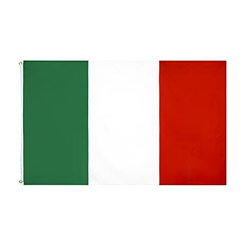 Ojal de la UE Color Italia 23.5InchX35.4Inch Print-Bright Flag Decoración de latón y Banderines Feria Abril (Multicolor, One Size)