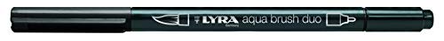 Lyra 6520099 - Rotulador acuarelable, doble punta, color negro