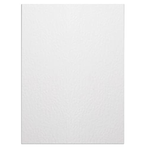 50 Hojas de papel DIN A5 individuales martilladas - Blanco brillante - 240 g/m² - 14,8 x 21 cm - Hoja de papel artesanal de arcilla Cartón fotográfico Papel artesanal de arcilla - FarbenFroh