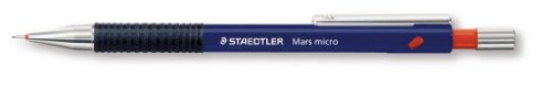 STAEDTLER Micro 775 - Portaminas (10 unidades, 0,9 mm, recargables, caña de plástico con manguito ergonómico de goma), color azul