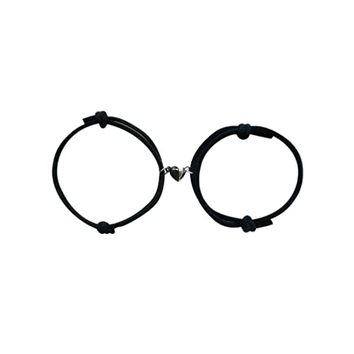 LuLiyLdJ, pulsera de pareja, cuerda de atracción mutua magnética, pulsera trenzada de la amistad, regalos para hombres y mujeres