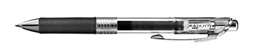 Pentel EnerGel Pure BL77TLE-AX - Bolígrafo de tinta de gel con mecanismo de presión, 0,7 mm de diámetro de la bola = 0,35 mm de trazo, recargable, 1 unidad, color negro