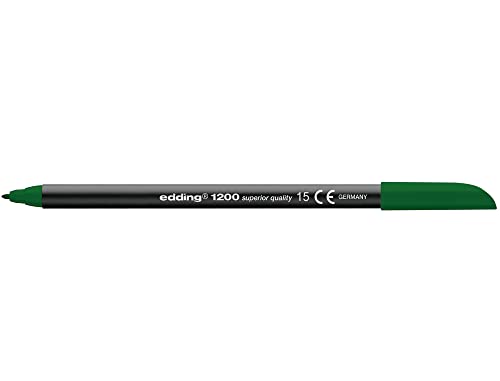 Edding - Rotulador punta fibra 1200 verde oliva n.15 -punta redonda 0.5 mm (5 unidades)