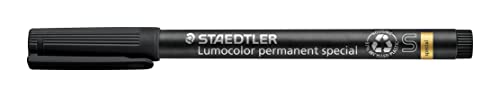 Staedtler Lumocolor 319 S-9. Rotuladores permanentes de punta fina. Pack de 10 marcadores de color negro.