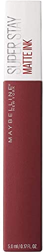 Maybelline New York, SuperStay Matte Ink, Pintalabios Mate de Larga Duración, Tono 50 - Voyager, Rojo Ladrillo