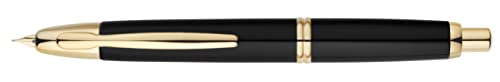 Pilot Capless Gold Medium - Pluma estilográfica (trazo medio), negro