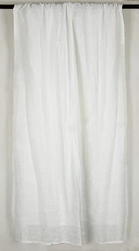 Kt KILOtela - Tela por metros de cortina, visillo - 100% lino - Ancho 280 cm - Largo a elección de 50 en 50 cm | Lino blanco natural