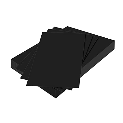 20 Hojas Cartulina Negra A4 (210x297mm) Papel Cartulina Negro Grueso 250g/m² Papel de Cartulina Pesado Papel Negro A4 para Hacer Arte y Manualidades Tarjetas de Visita Invitaciones