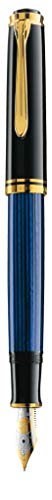 Pelikan lujo Souveran M800 – Pluma estilográfica, color negro y azul