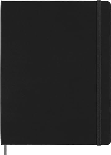 Moleskine Smart Notebook, Smart Writing System, Cuaderno Digital con Tapa Dura, Hojas de Rúbrica y Cierre Elástico, Tamaño Extra Grande 19 x 25 cm, Negro