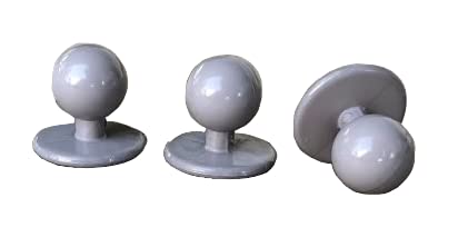 Hartmann-Knöpfe 12 botones para cazadora de cocinero, de plástico, color verde manzana, morado, beige, azul vaquero, negro o blanco (gris)