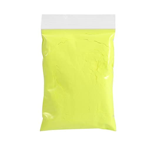Polvo fluorescente, polvo de color que brilla en la oscuridad, pigmentos profesionalmente fosforescentes, fosforescentes y no tóxicos, polvo de brillo de resina epoxi(Amarillo)