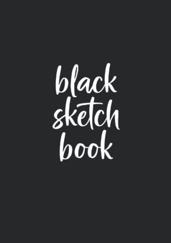 BLACK SKETCHBOOK - Cuaderno con HOJAS NEGRAS. Cuaderno para dibujar con 100 hojas negras. Tamaño A5. Ideal para dibujar, esbozar o escribir en tonos claros