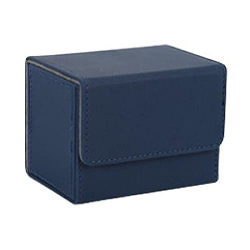 SPOFOSUNNER Caja de Tarjetas Caja de Tarjetas de Carga Lateral Caja de Cubierta para Yugioh Carpeta de Tarjetas Caja 100 +, Azul Oscuro