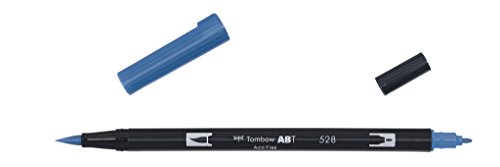 Tombow Dual Brush-528 - Rotulador doble punta pincel, color azul marino