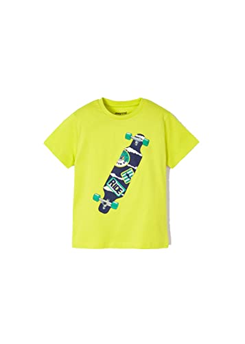 Mayoral Camiseta Manga Corta Niño – Camiseta lenticular – Dibujo en Movimiento - 100% Algodon – Naranja – Camiseta niño Tigre - Ropa niños de 2 años a 8 años (Limon, 4 años)