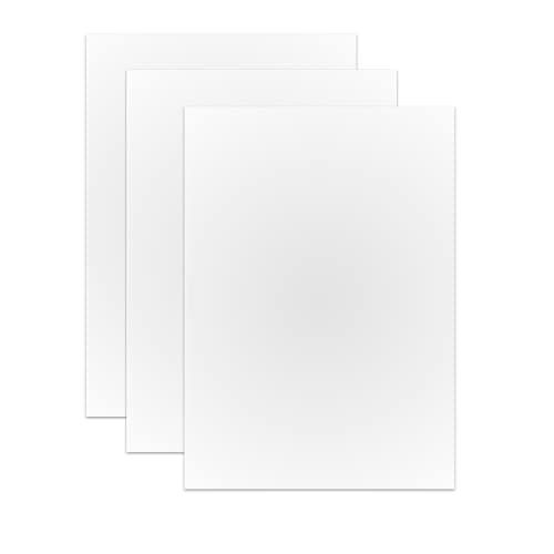 Cartón Pluma de 5 mm de Grosor- Foam-Papeleria Cartón-Carton Pluma 3 Unidades (Blanco, A3 (47x29,7)