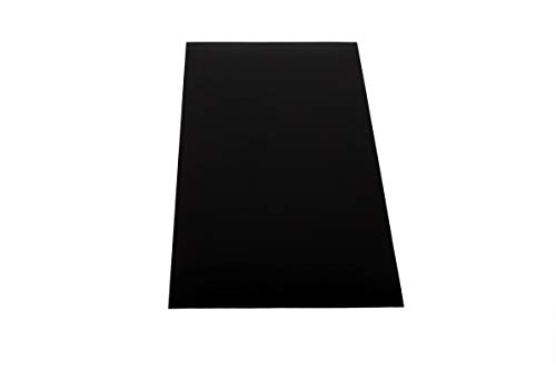 Placa de plástico ABS de 1000 x 490 mm, color negro, grosor de 4 mm, lámina protectora de una cara, calidad superior
