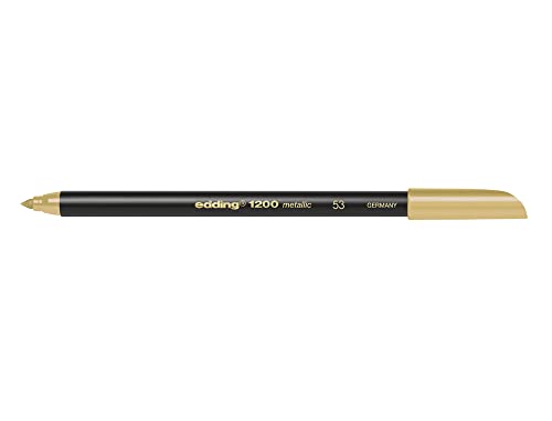 Edding - Rotulador punta fibra 1200 oro n. 53 -punta redonda 0