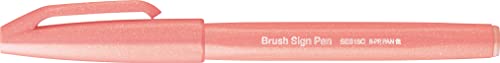 Pentel SES15C-F2X Brush Sign Pen - Bolígrafo de punta de pincel (1 unidad), color naranja