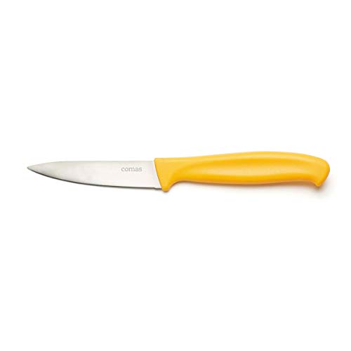 Cuchillo para Pelar Frutav. Puntilla con Hoja de Filo de 20 cm. Mango Ergonómico Amarillo para Fácil Sujeción.