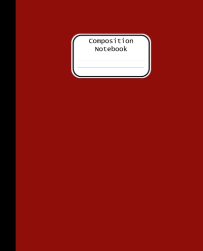 Composition Notebook: Simple Composition Notebook Scarlet Red, College Ruled, 120 pages, 7.5x9.25