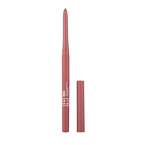 3INA MAKEUP - The Automatic Lip Pencil 503 - Nude - Perfilador de Labios Nude Retráctil - Delineador de Labios Waterproof - Delineador Efecto Voluminizador - Vegan - Cruelty Free