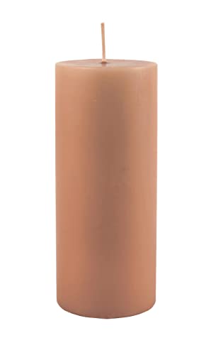 ukiyo Vela de pilar (altura: 15 cm, diámetro: 6 cm), tonos naturales de tierra, duración de 60 horas, decoración para regalo de Pascua, color: marrón