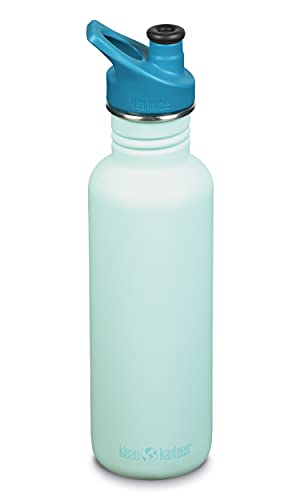Klean Kanteen Classic 27oz (w/Sport Cap) Botella, Unisex Adulto, Tinte Azul, 27 oz