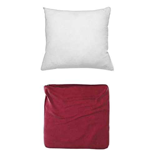Cojines sofa con relleno incluido Pack de Cojin + Funda de 45x45 en color Frambuesa / Cojines decorativos para sofa , cama , salon / Fundas de terciopelo elegantes para la decoración del hogar