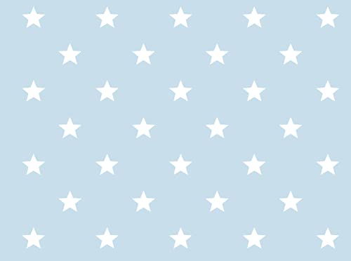 Tela de Encuadernar Decorada 70x50cm Básicos Azul (Estrella Blanca Azul Bebe)