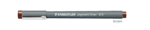 Bolígrafo fieltro Staedtler Pigment Liner 308 punta calibrée 0,5 mm marrón